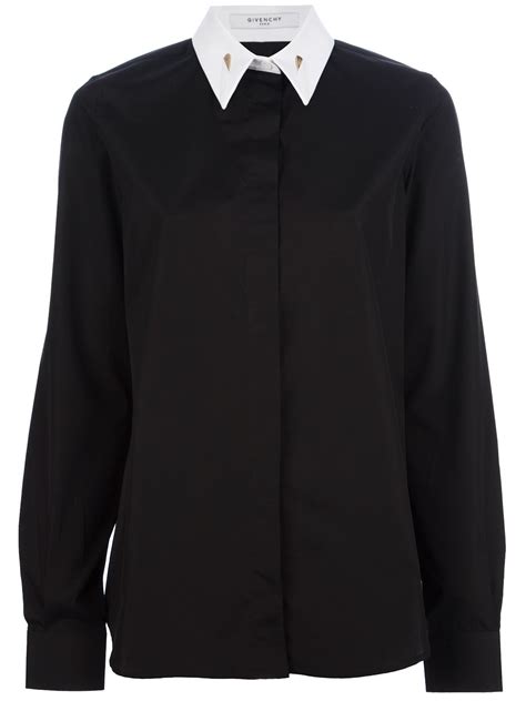 givenchy black shirt red collar|Shirts .